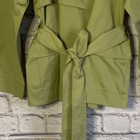 Bagatelle Collection Jacket LARGE Green Front Tie with Pockets Split Back Collar - Picture 5 of 12